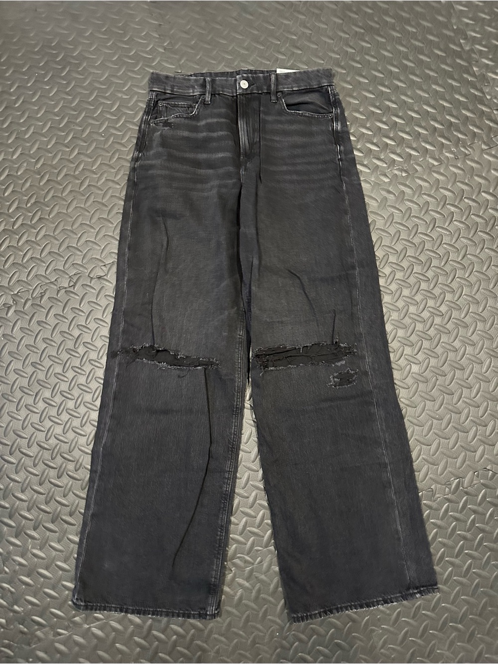 Curvy Super High-Rise Baggy Black Jeans